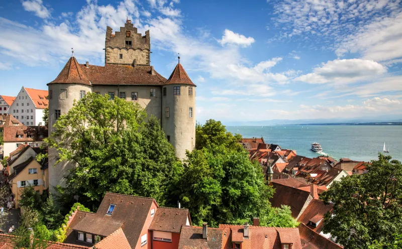 Blick auf die Burg in Meersburg
