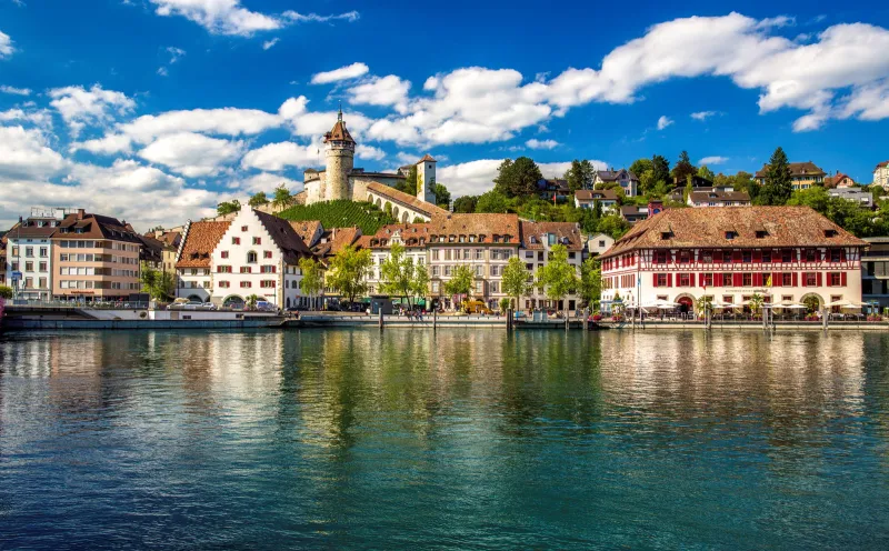   Schaffhausen mit der Festung Munot