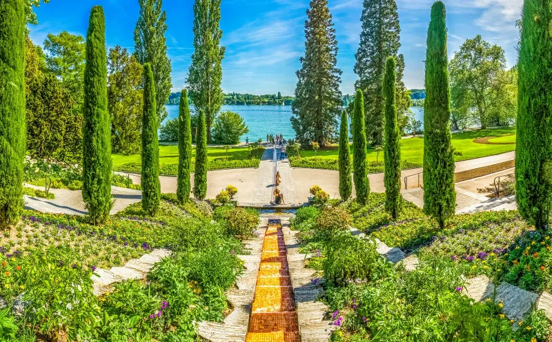 Die Wassertreppe auf der Insel Mainau