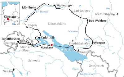 Vom Bodensee zur Donau und ins Allgäu mit dem Rad