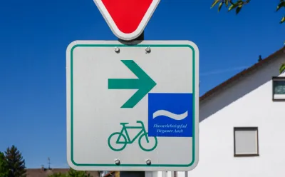 Wegweiser Flusserlebnispfad Hegauer Aach