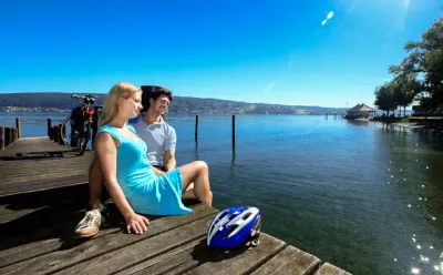 Radpause auf der Insel Reichenau im Untersee