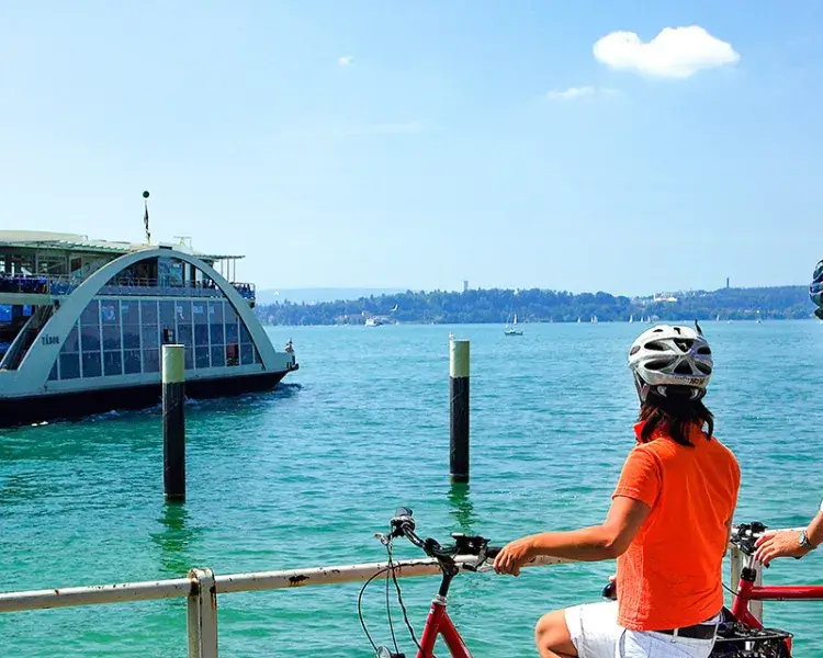Radfahrer am Bodensee