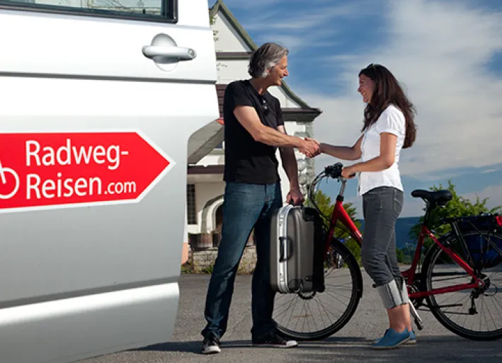 Gepäcktransport am Bodensee-Radweg