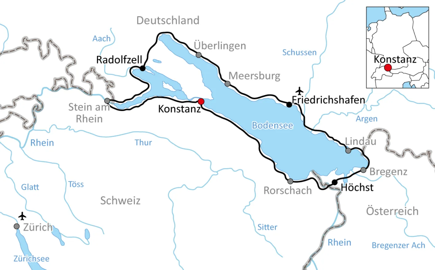 Bodensee Radweg Karte
