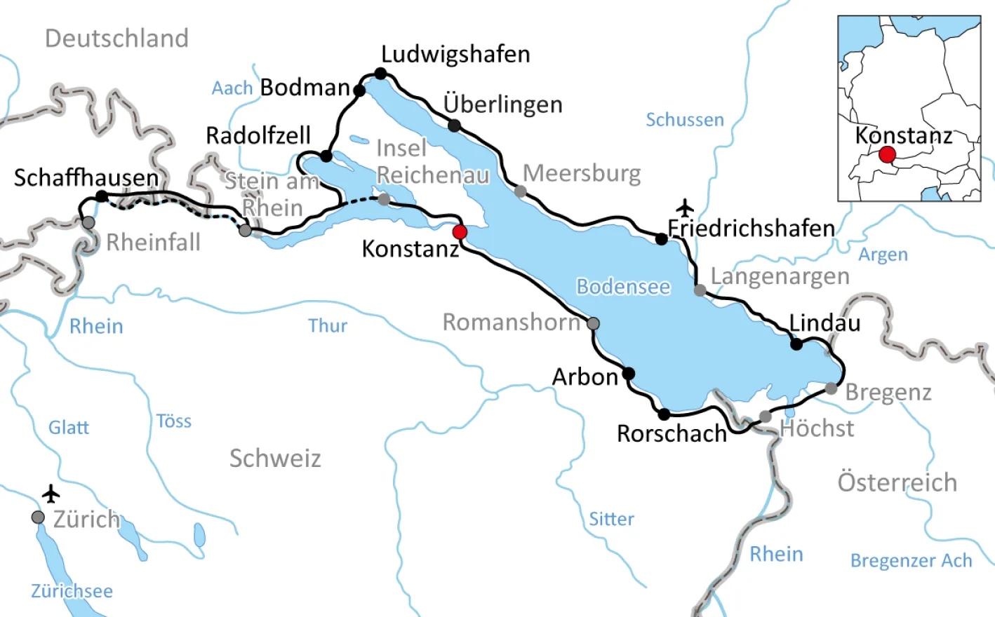 Bodensee Radweg Karte