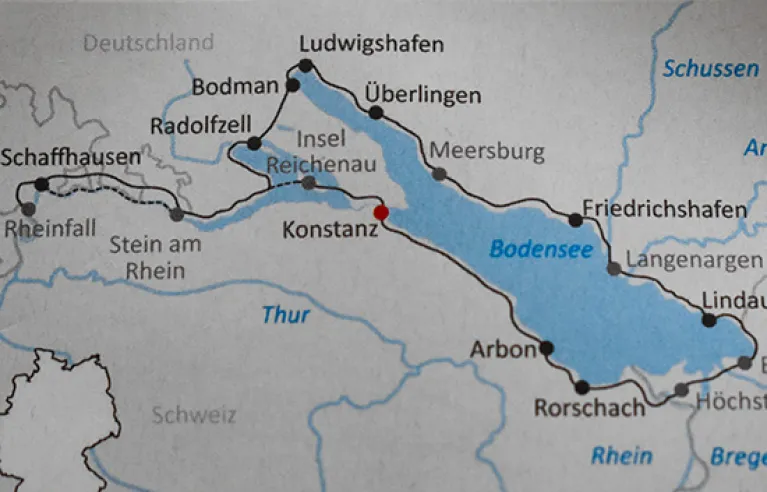 Karte Bodensee Radtour