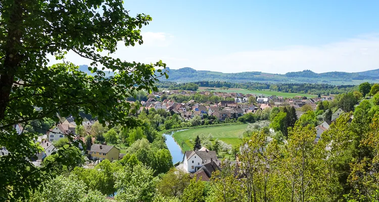 Panoramablick über Aach