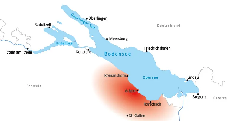 Übernachten am Bodensee-Radweg in der Region Rorschach